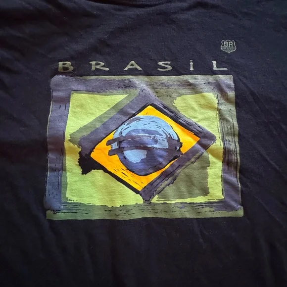 Black Brasil Graphic Men's T-Shirt - Picture 3 of 5